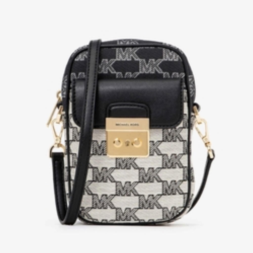 Michael Kors Sloan Editor Small Phone Logo Jacquard Crossbody
Black Multi